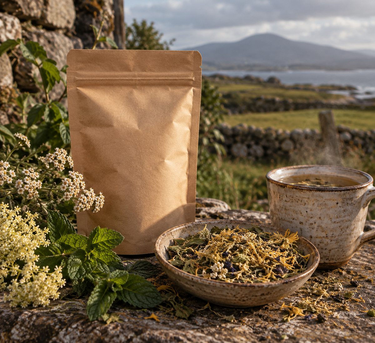 Seasonal Yarrow, Elderflower & Peppermint Tea