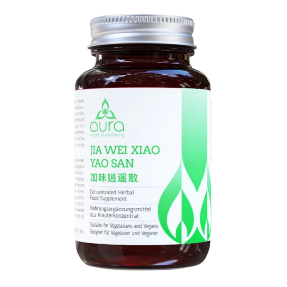 Jia Wei Xiao Yao San -  Augmented Rambling Powder, Aura Herbs 600mg (60 tablets)