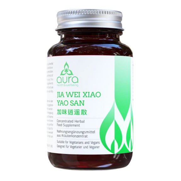 Jia Wei Xiao Yao San - Púdar Rambling Méadaithe, Luibheanna Aura 600mg (60 táibléad) 